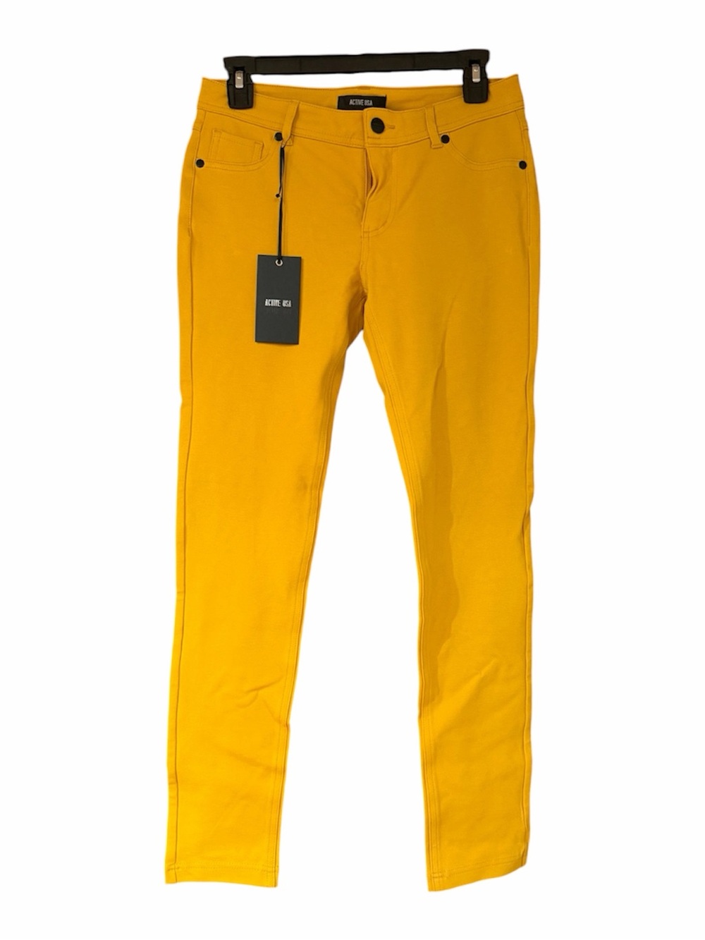 Active USA Women’s Bright Mustard Skinny Jeans Size Medium NWT